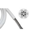 ⌀ 5 / 7 - Lina kwasoodporna 7x7 z oplotem białym PVC - A4