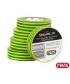Taśma izolacyjna 19 mm x 20m - żółto-zielona / REIS